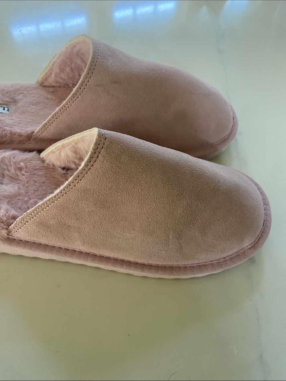 Born Blush Pink Faux Suede Slip-On Slippers - Picture 11 of 15